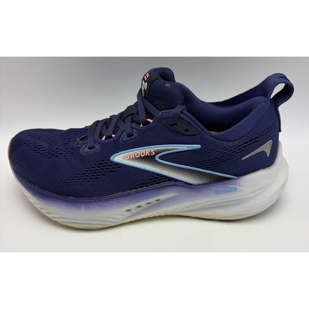 Brooks Running Shoe Womens 7.5 Glycerin GTS 22 Blue Ribbon Sneakers Gym Training